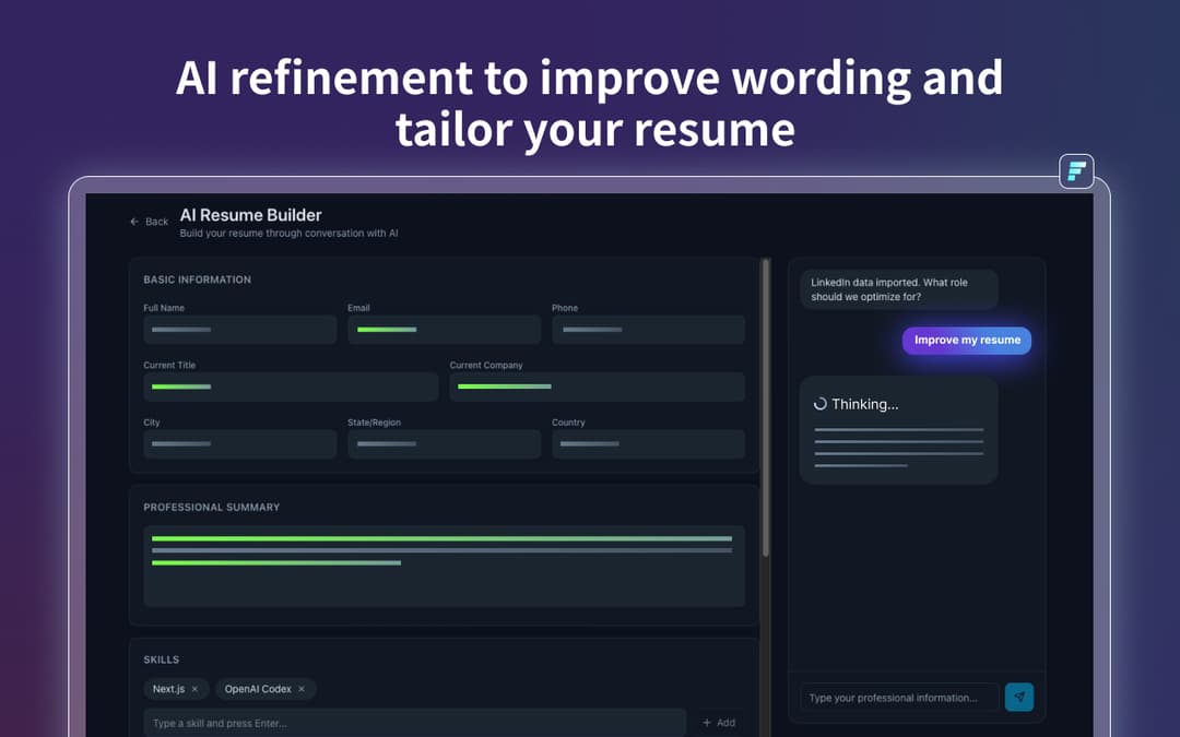 Ein strukturierter Lebenslauf-Entwurf aus Ihrem LinkedIn 3