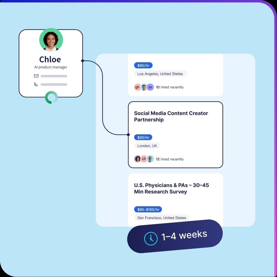 مطابقة لأدوار مدفوعة (1-4 أسابيع)